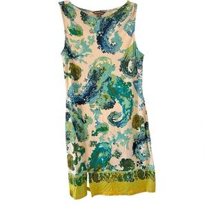 Woman’s Tommy Bahama Blue Green Wave Sleeveless Dress size M/M